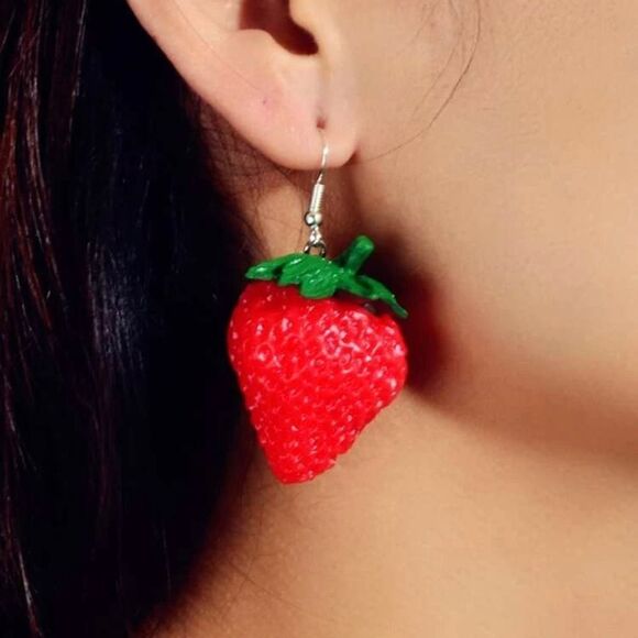Strawberry Statement Earrings  - Picture 5 of 5